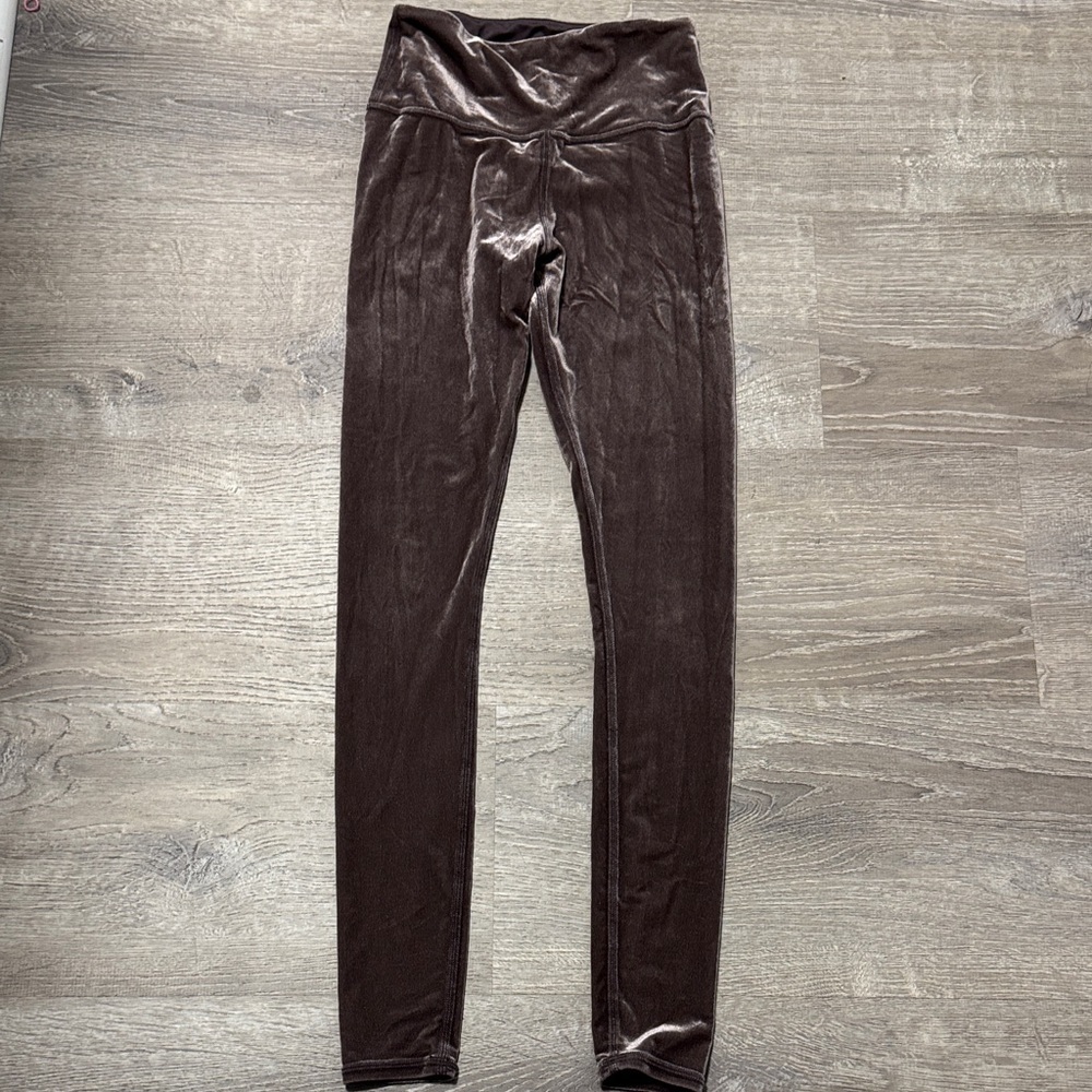 ALO Yoga Brown Velvet Leggings